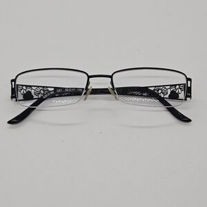 Kenzo black rectangular floral half-rim eyeglasses FOR FRAMES ONLY 52 17 135